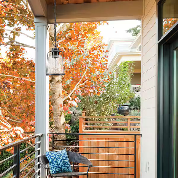 Globe Electric 1003 239 547 | Roth 1-Light Oil Rubbed Bronze Outdoor Indoor Hanging Pendant