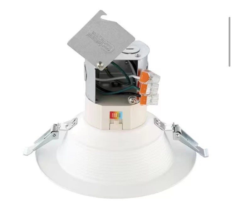 Commercial Electric 1003 240 066 | Easy-Up 6 in. White Baffle Integrated LED Recessed Kit