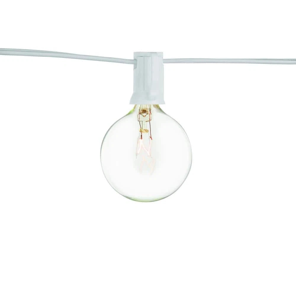 Hampton Bay 1005 698 523 | 12-Light 12 ft. Outdoor/Indoor Plug-In Incandescent G50 Bulb String Light