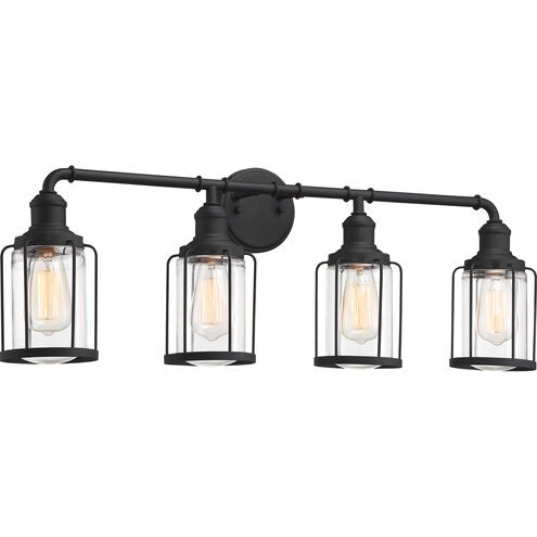 Quoizel LUD8634EK | Ludlow 4 Light 34 inch Earth Black Bath Light Wall Light