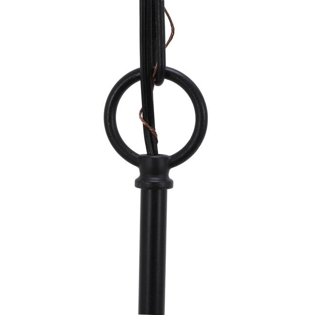 Decor Therapy CH1977 | Lexington 4-Light Black Wood Farmhouse Lantern Hanging Pendant Light