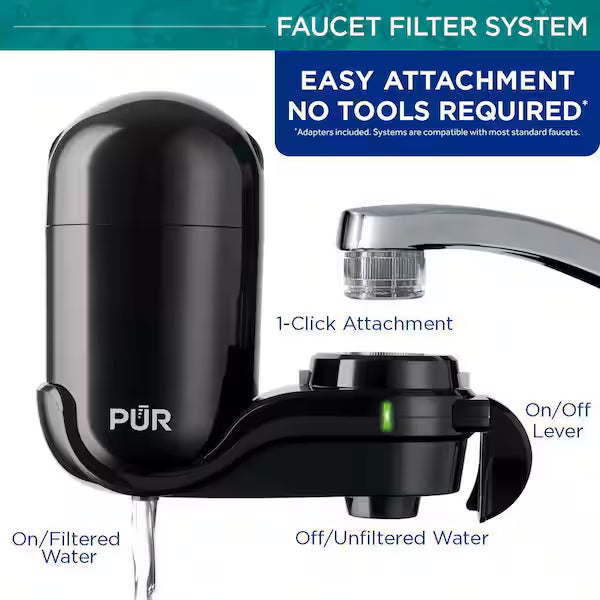 PUR FM2100B | PLUS Faucet Mount Filtration System Black