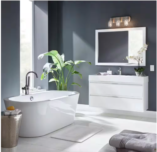 Hampton Bay 1001 300 049 | Lettie 3-Light Brushed Nickel Vanity Light