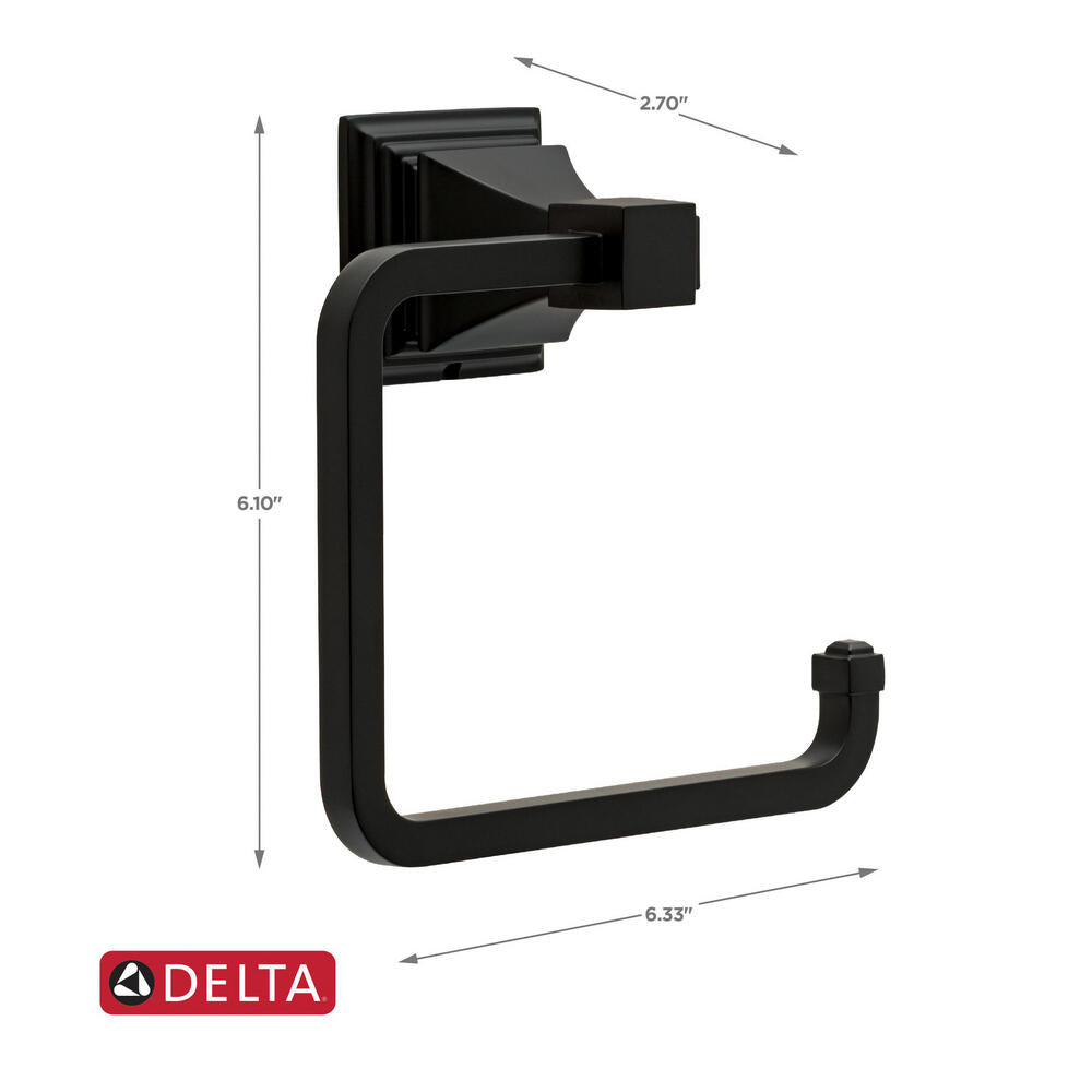 Delta 22046-FB | Lakewood Bath Towel Ring Matte Black Finish