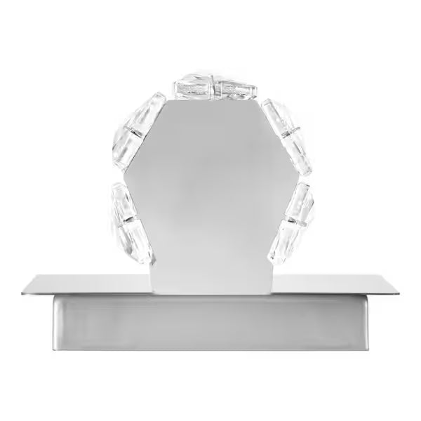 Home Decorators Collection 1006 656 719 | Keighley Integrated LED Chrome and Crystal Indoor Wall Sconce Light Fixture