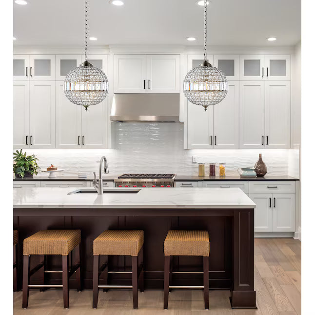 JONATHAN Y Lighting JYL6110B | Georgina Single Light 16" Wide LED Crystal Pendant