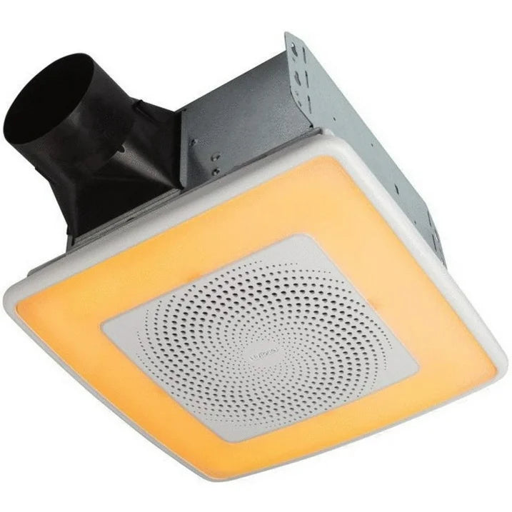Broan-NuTone AERN110RGBL | ChromaComfort 110 CFM Ceiling Bathroom Exhaust Fan w/ Customizable Multi-Color LEDs and Smart Phone App