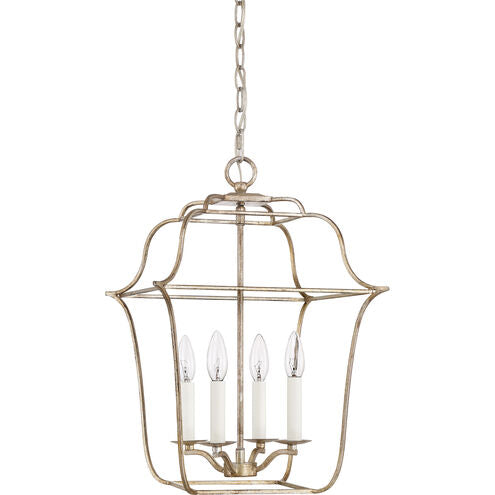 Quoizel GLY5204CS | Gallery 4 Light 14 inch Century Silver Leaf Foyer Piece Ceiling Light