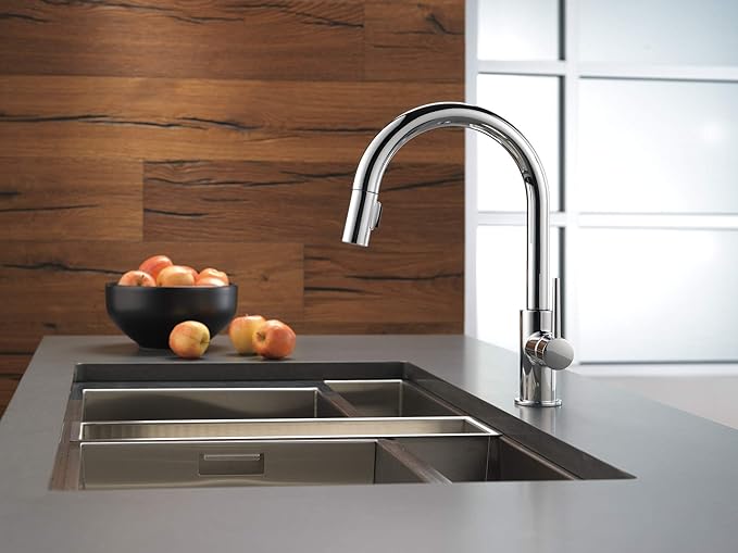 Delta 9159-LS-DST | Trinsic 1.8 GPM Single Hole Pull Down Kitchen Faucet with Limited Swivel