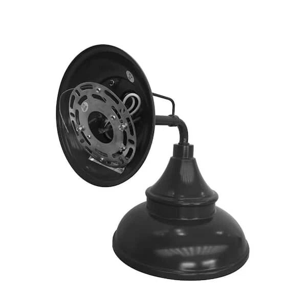 Hampton Bay 1005 027 913 | Wetherby 11 in. Black Barn Outdoor Wall Light Sconce