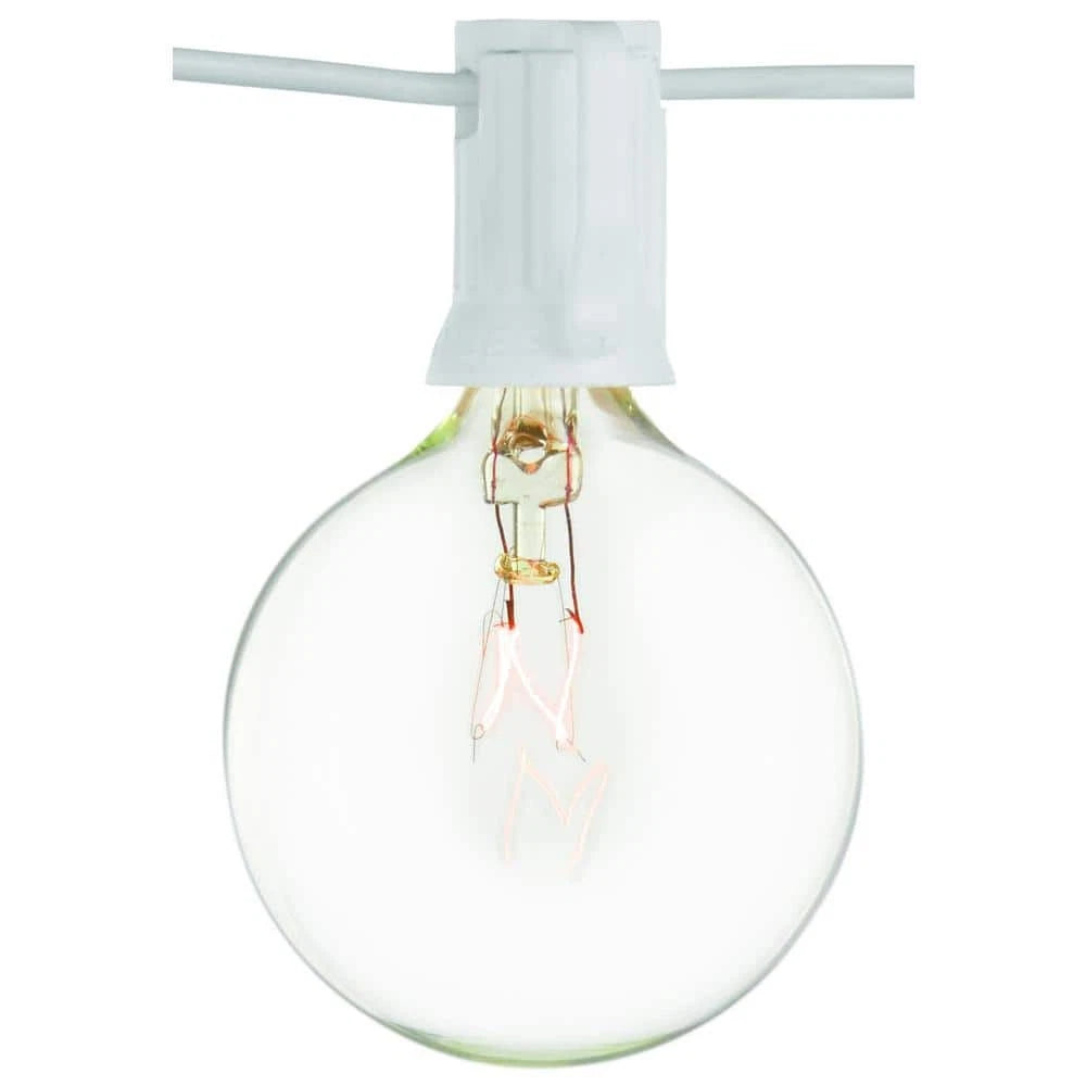 Hampton Bay 1005 698 523 | 12-Light 12 ft. Outdoor/Indoor Plug-In Incandescent G50 Bulb String Light