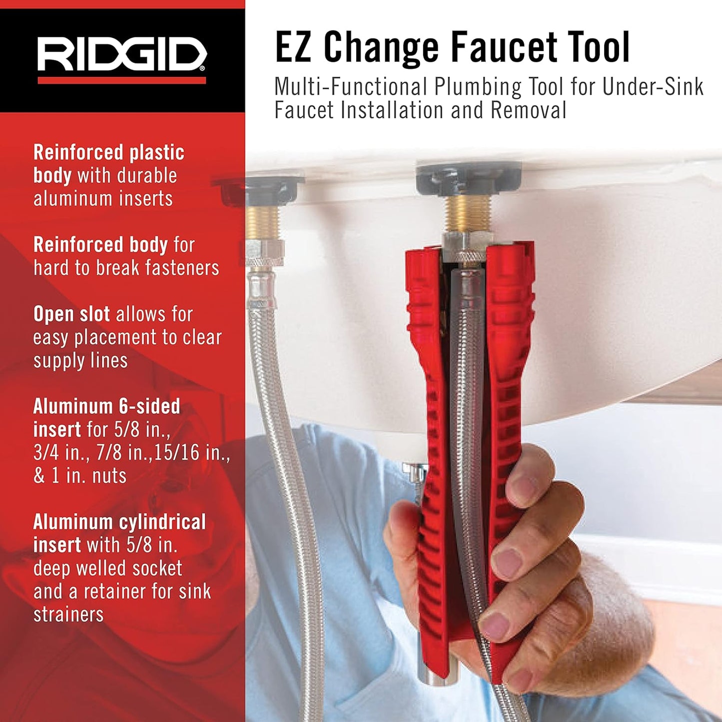 Ridgid 56988 | EZ Change Plumbing Wrench Faucet Installation and Removal Tool