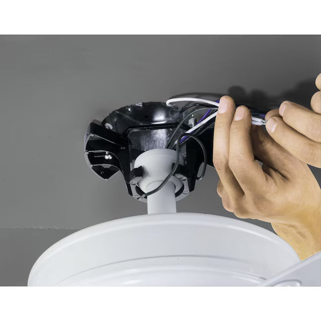 Progress Lighting P2501-30W | AirPro Builder 52-in Downrod or Flush Mount White with White Blades Ceiling Fan Light Kit Compatible ( 5 -Blade )