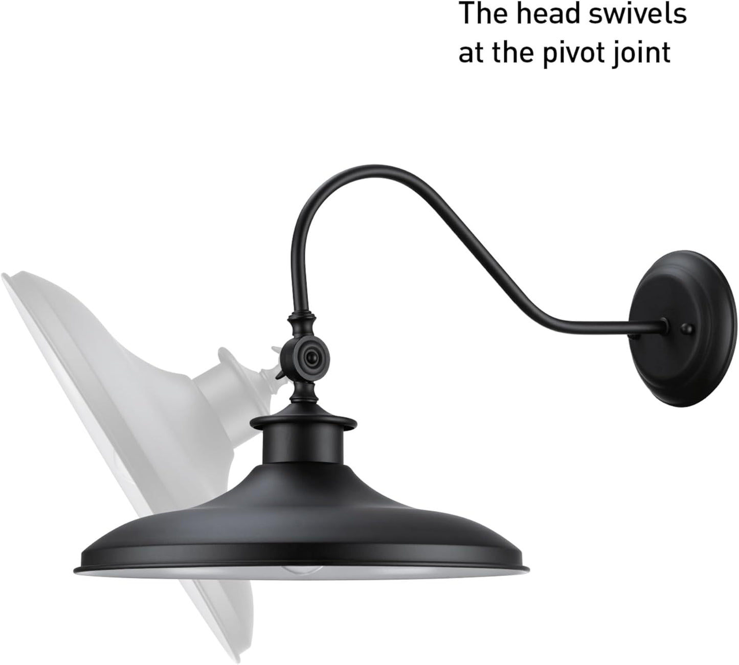 Globe Electric 44095 | Aedan 1-Light Swivel Wall Sconce, Black Finish