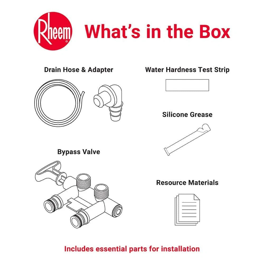 Rheem 32,000 Grain Preferred Home Water Softener for Hard Water and Iron Reduction