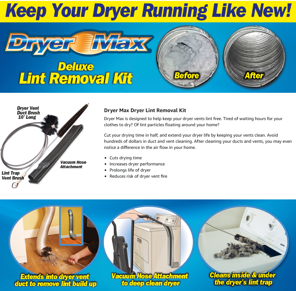 Dryer Max | Deluxe Lint Remover Kit