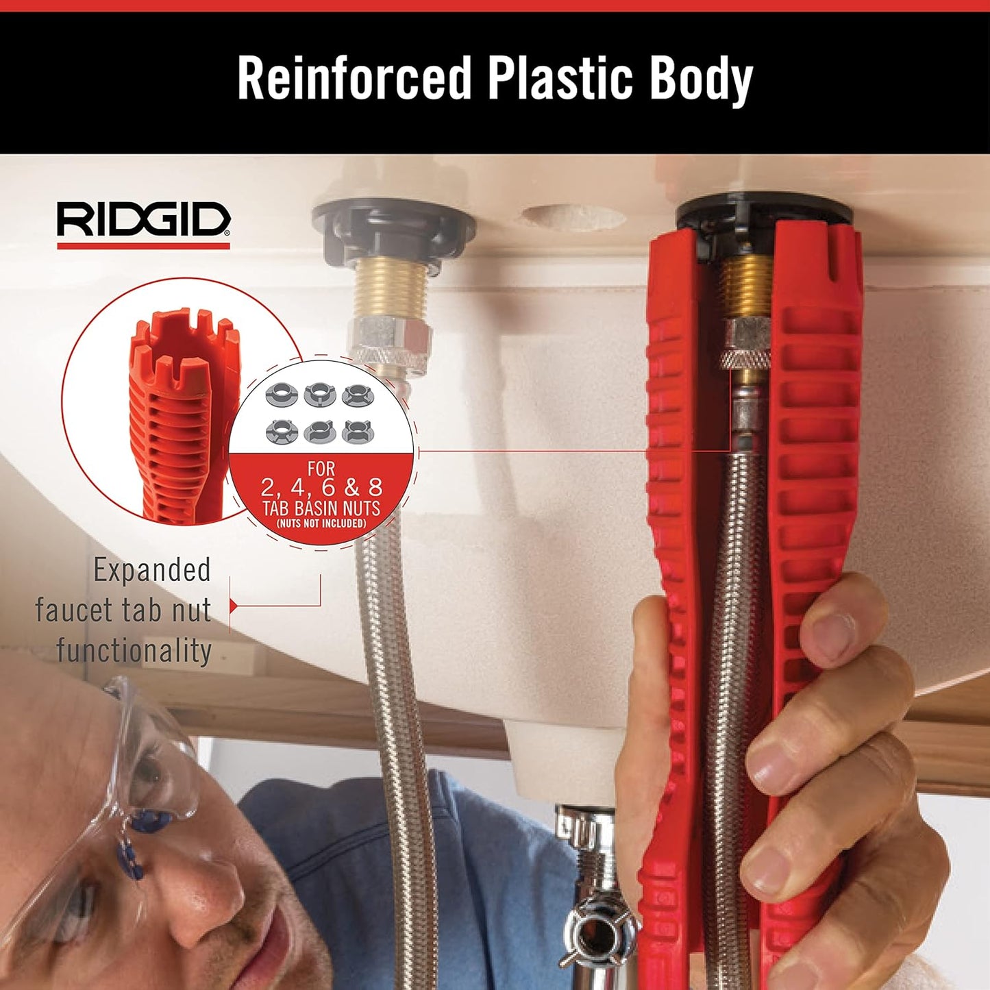 Ridgid 56988 | EZ Change Plumbing Wrench Faucet Installation and Removal Tool
