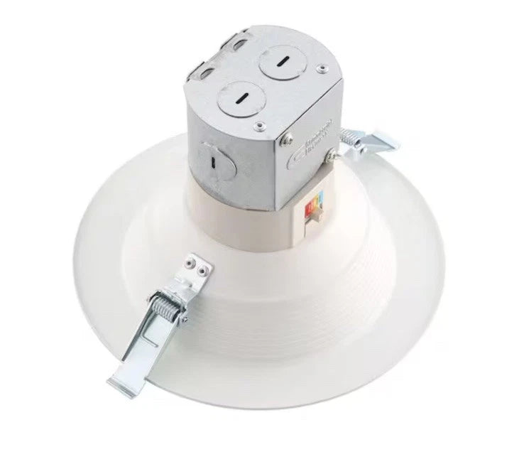 Commercial Electric 1003 240 066 | Easy-Up 6 in. White Baffle Integrated LED Recessed Kit