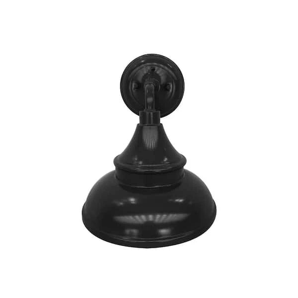 Hampton Bay 1005 027 913 | Wetherby 11 in. Black Barn Outdoor Wall Light Sconce
