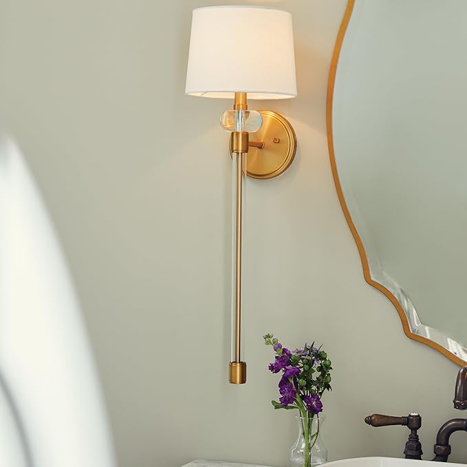 Quoizel QW4071WS | Barbour Single Light 27" Tall Wall Sconce in Weathered Brass