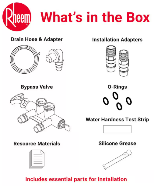 Rheem 42,000 Grain Preferred Plus Water Softener for Hard Water and Iron Reduction