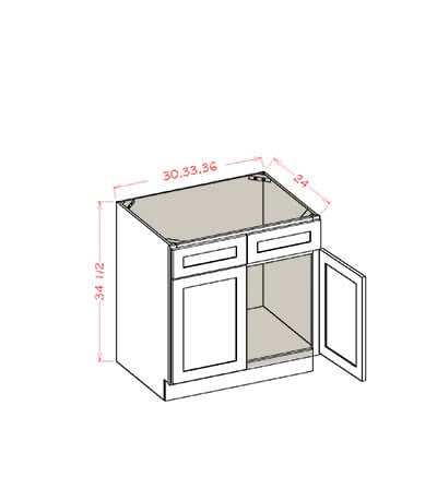 Frost White Shaker Sink Base SB36