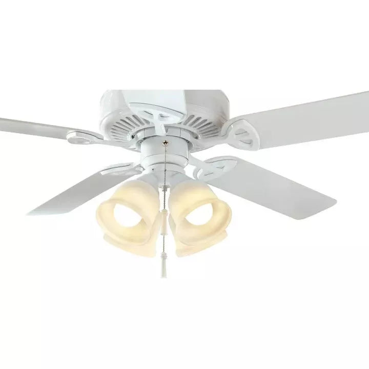 Hampton Bay 1002 745 196 Universal 4-Light LED Ceiling Fan Light Kit – Matte White