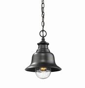 Millennium Lighting Single Light 9" Wide Outdoor Mini Pendant with Glass Shade  Black