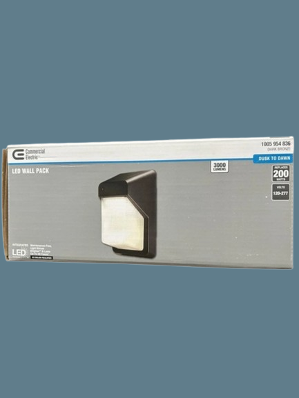 Commercial Electric 1005 954 836 | 150W LED Bronze Outdoor Vertical Wall Pack Over Door Light