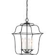 GLY5204BA - Gallery Large Cage Chandelier 4 Light Steel