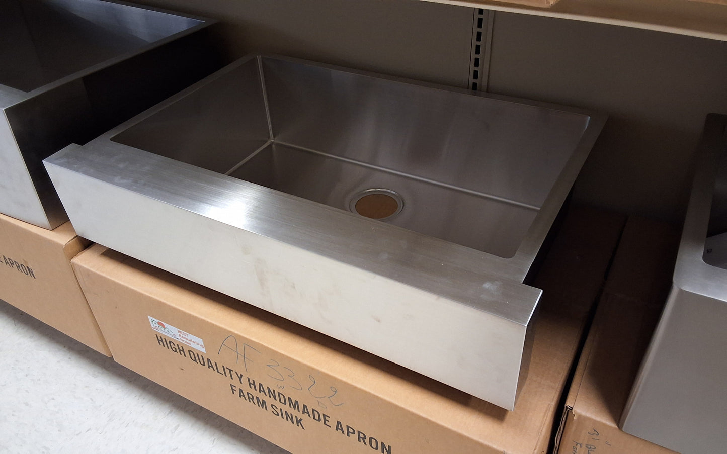 AFD3322F 33"x22-1/4"x10" Satin Kitchen Sink