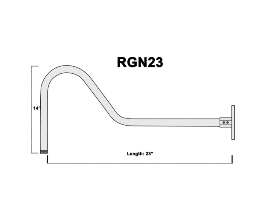 GOOSE NECK wall mount
in Aluminum Satin Black by Millennium from the R Series collection
