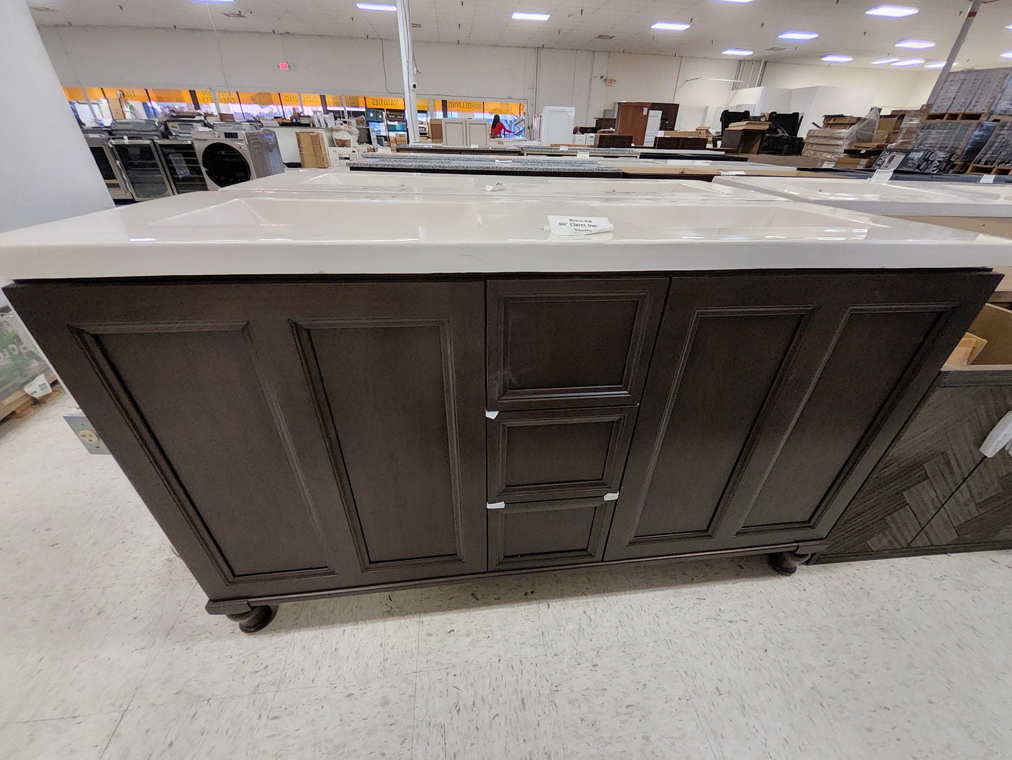 60" KOHLER Suede Vanity Brown TOP INCLUDED 444312009