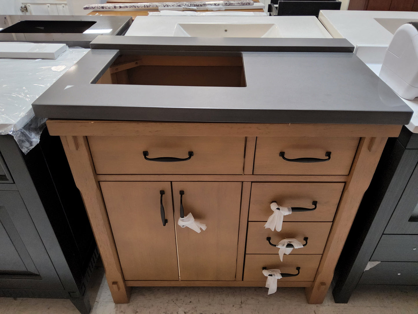 36" Brown Vanity with top. TOP INCLUDED: $600
NO TOP: $450
92366725