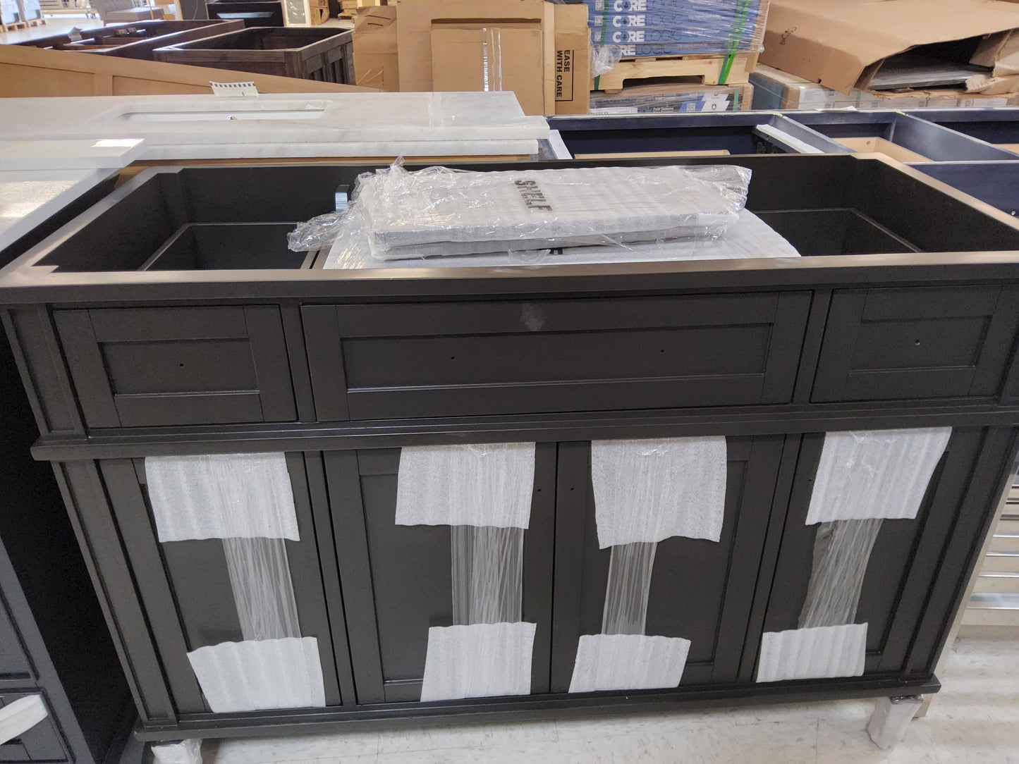 Elizabeth Teak 48 in.in Black TOP INCLUDED: $1,100
NO TOP: $800
73641T3