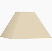 Beige Linen Medium Square Lamp