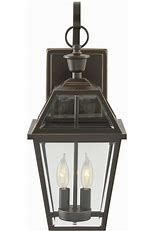 Glenneyre 20.25 in. 2-Light Espresso Bronze Hardwired Outdoor Wall Light Lantern Sconce with Clear Glass (1-Pack)