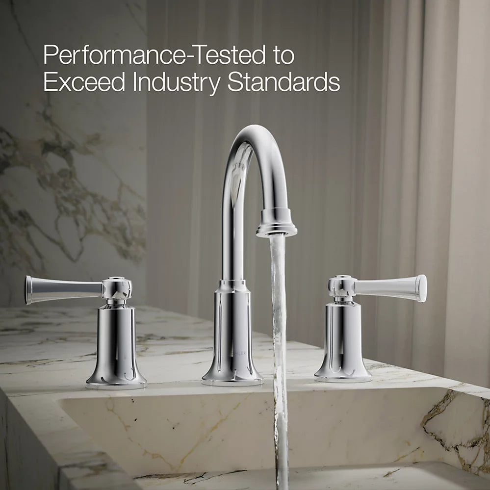 Kohler R21187-4D-CP | Aderlee Widespread Bathroom Sink Faucet, 1.2 gpm in Polished Chrome
