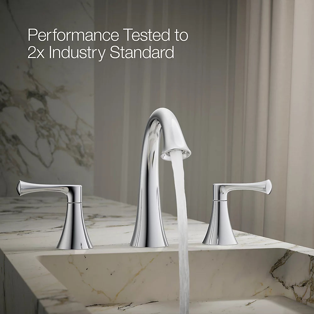 Kohler R78047-4D-CP | Lilyfield Widespread Bathroom Sink Faucet, 1.2 gpm in Polished Chrome