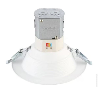 Commercial Electric 1003 240 066 | Easy-Up 6 in. White Baffle Integrated LED Recessed Kit