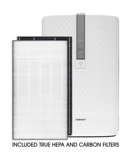 Sharp Plasmacluster Ion Air Purifier with True HEPA + Humidifier for Medium Rooms (KC850U)