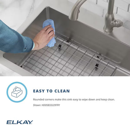 Elkay 1003-344-884 | Crosstown 33" Undermount Double Basin Stainless Steel Kitchen Sink with Basin Rack