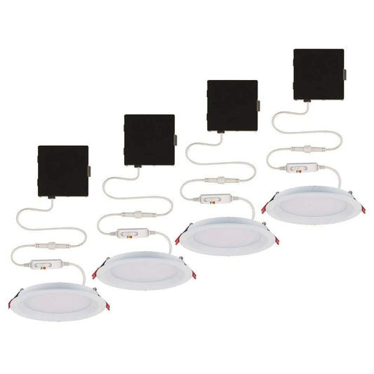 Commercial Electric 1004 655 283 | (4 Pack) 4 in. LED Recessed Trim Kit - Dimmable Downlight Retrofit