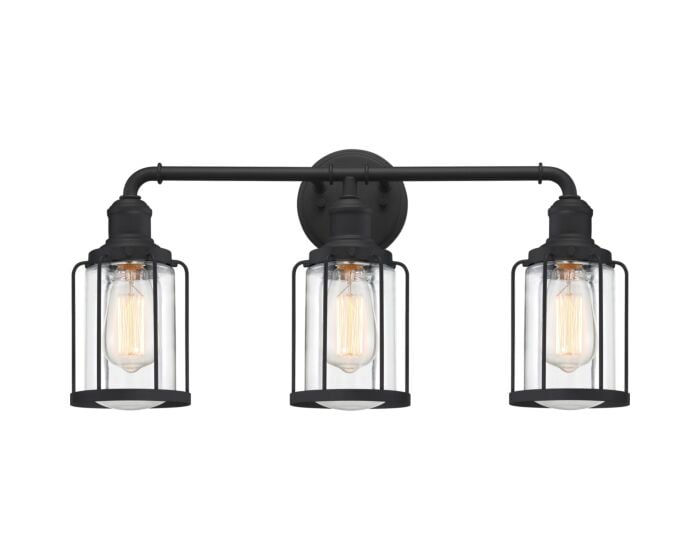 Quoizel LVD8624EK | 3 Light 24" Wide Vanity Light in Earth Black