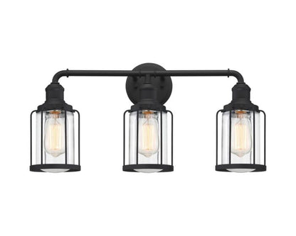 Quoizel LVD8624EK | 3 Light 24" Wide Vanity Light in Earth Black