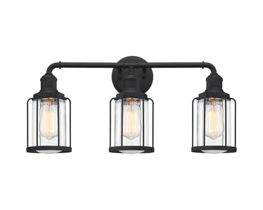Quoizel LVD8624EK | 3 Light 24" Wide Vanity Light in Earth Black