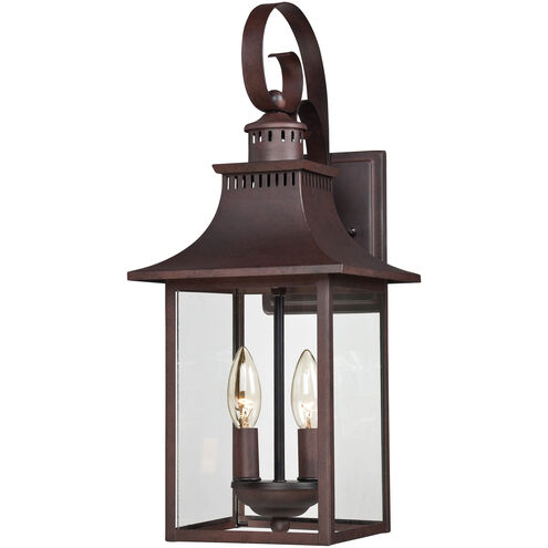 Quoizel CCR8408CU | Chancellor 2 Light 19 inch Copper Bronze Outdoor Wall Lantern