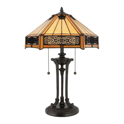 Quoizel TF6669VB | Tiffany 2 Light 23" Tall Table Lamp with Tiffany Glass Shade