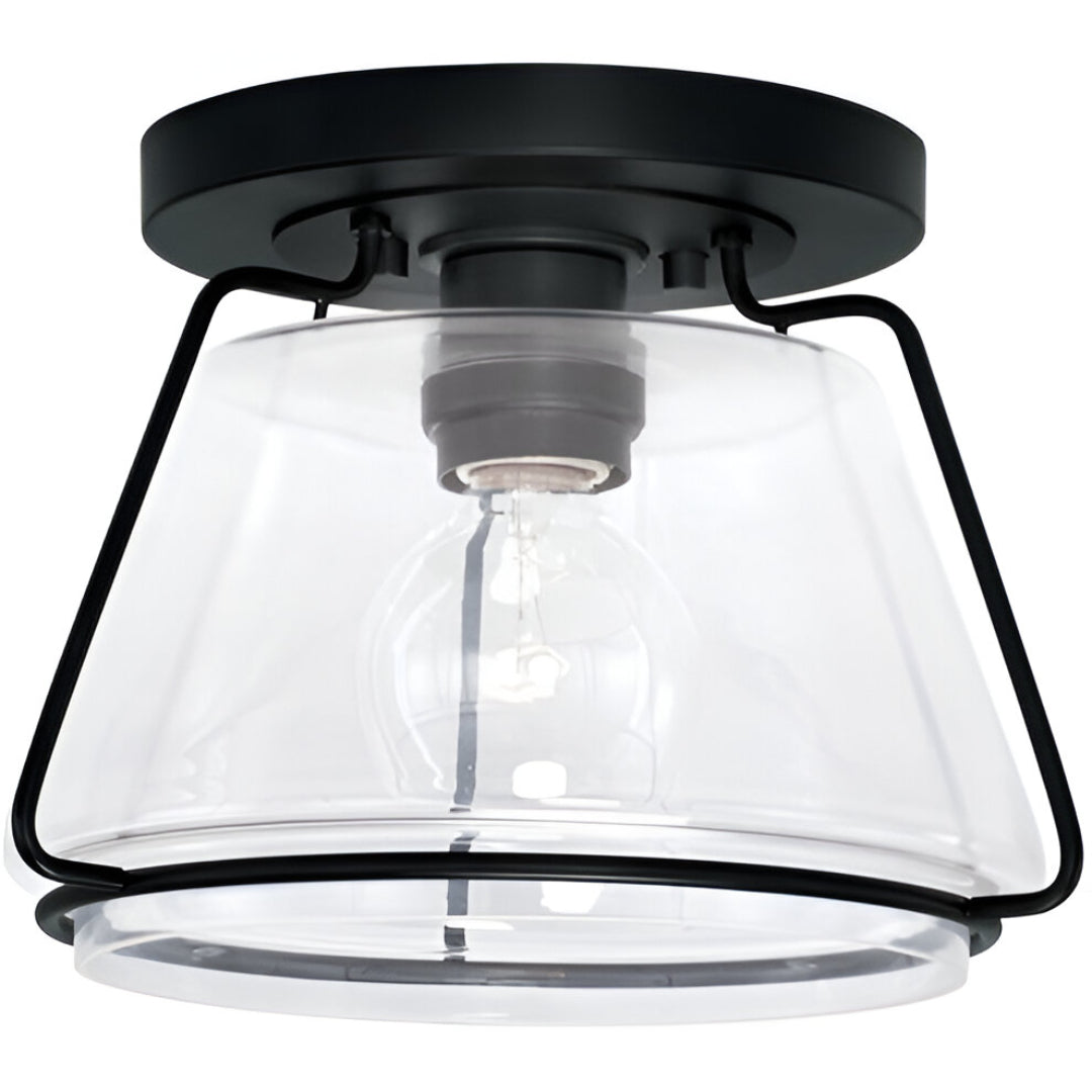 Austin Allen AA1010MB | Elijah 1 Light 10.5 inch Matte Black Flush Mount Ceiling Light