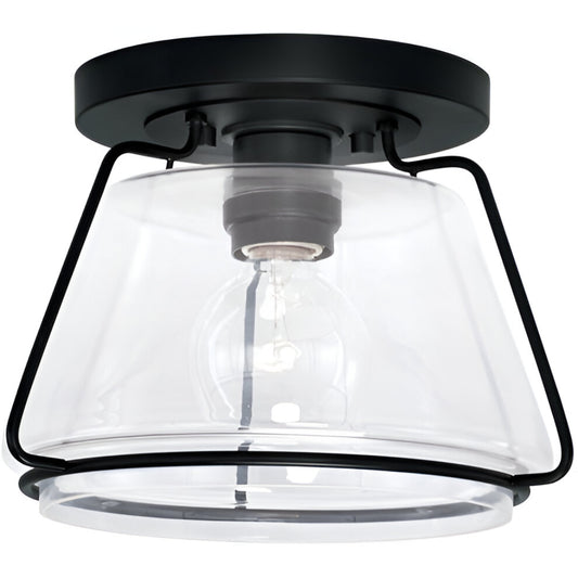 Austin Allen AA1010MB | Elijah 1 Light 10.5 inch Matte Black Flush Mount Ceiling Light
